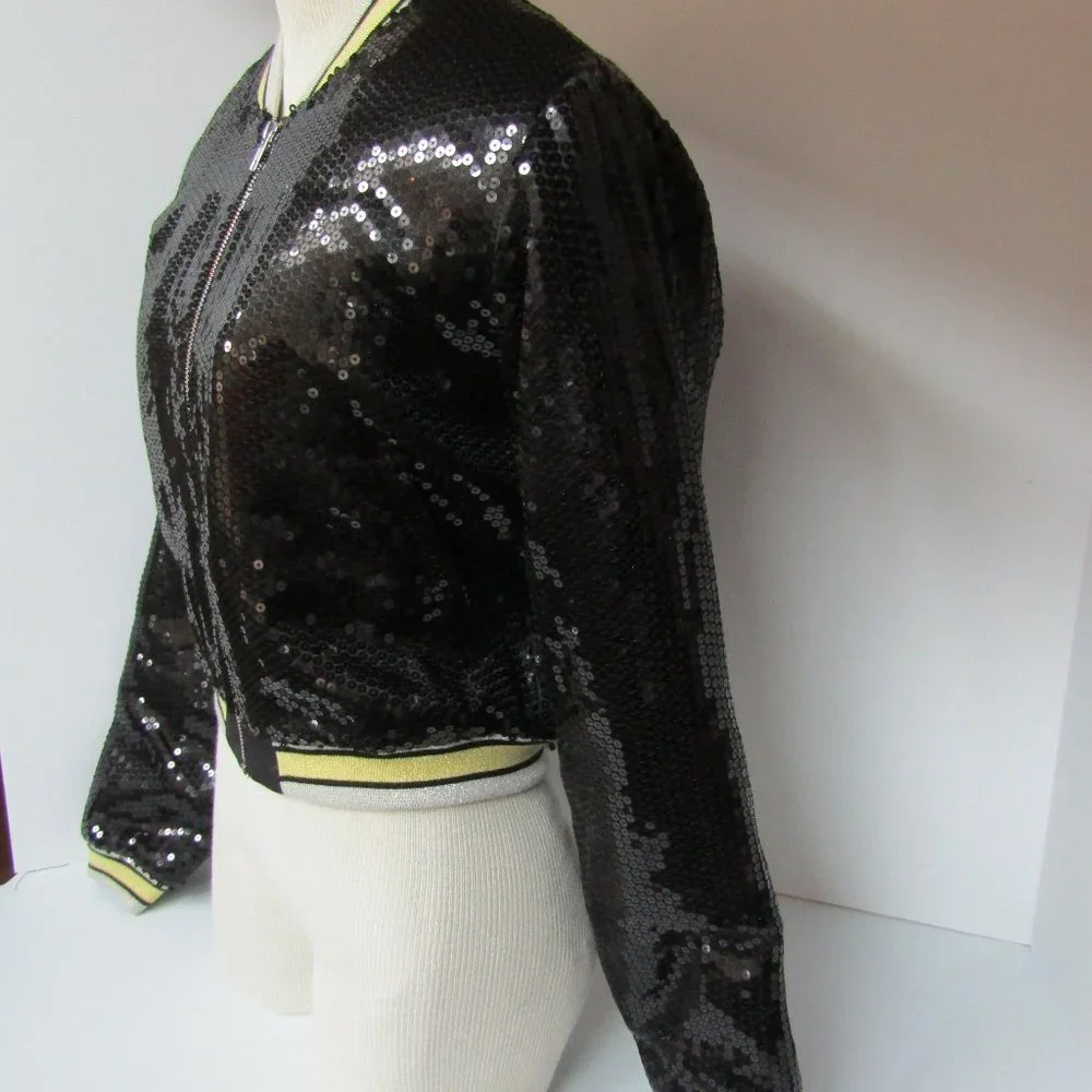 Lovers + Friends Ryder Bomber Sequin Jacket
